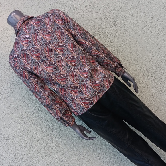 PINS AND NEEDLES (USA) LADIES VINTAGE PAISLEY BLOUSE/BUTTON DOWN LUXURY TOP - Picture 16 of 17
